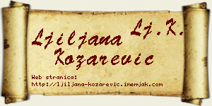 Ljiljana Kozarević vizit kartica